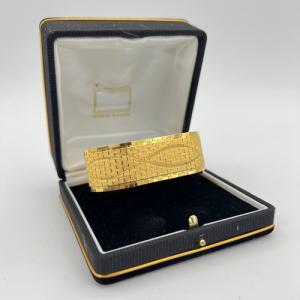 18 kt Gold Plated Women's Bracelet 1950s Bangle